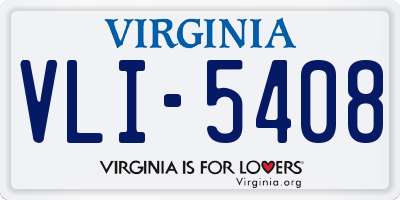 VA license plate VLI5408