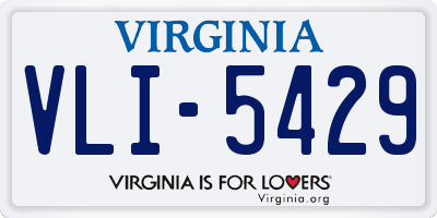 VA license plate VLI5429