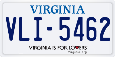 VA license plate VLI5462
