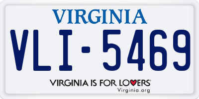 VA license plate VLI5469