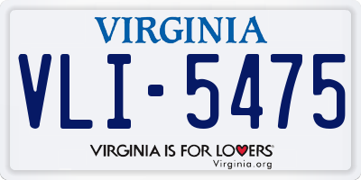 VA license plate VLI5475