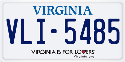 VA license plate VLI5485