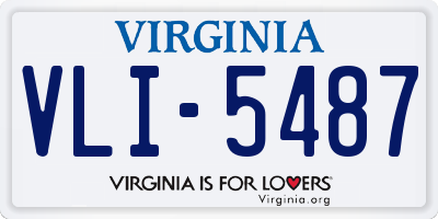 VA license plate VLI5487