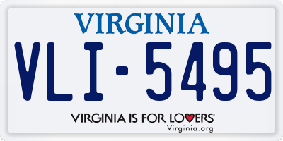 VA license plate VLI5495