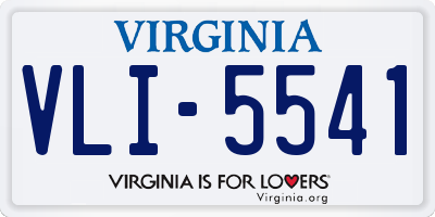 VA license plate VLI5541