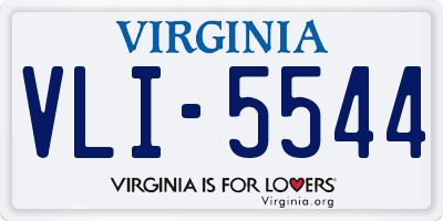 VA license plate VLI5544