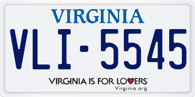 VA license plate VLI5545