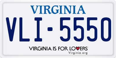 VA license plate VLI5550