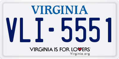 VA license plate VLI5551