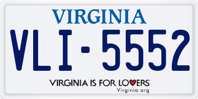 VA license plate VLI5552