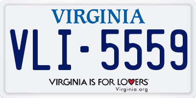 VA license plate VLI5559