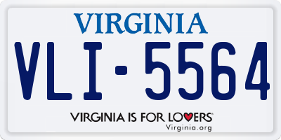 VA license plate VLI5564