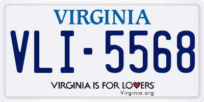 VA license plate VLI5568