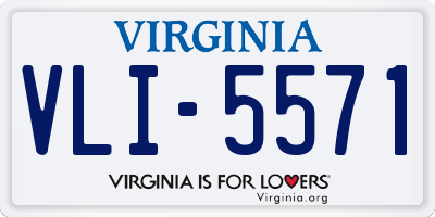 VA license plate VLI5571
