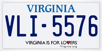 VA license plate VLI5576