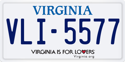 VA license plate VLI5577