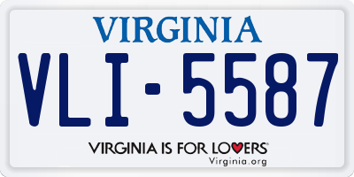 VA license plate VLI5587