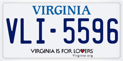 VA license plate VLI5596