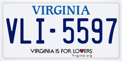 VA license plate VLI5597