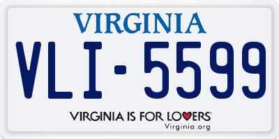 VA license plate VLI5599