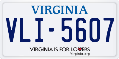 VA license plate VLI5607