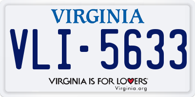 VA license plate VLI5633