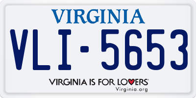 VA license plate VLI5653