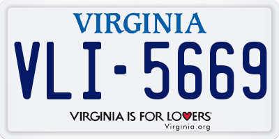 VA license plate VLI5669