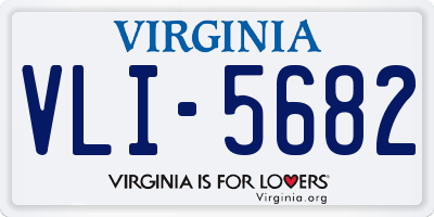 VA license plate VLI5682