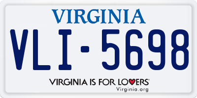 VA license plate VLI5698