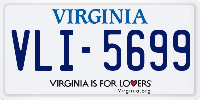 VA license plate VLI5699