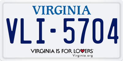 VA license plate VLI5704