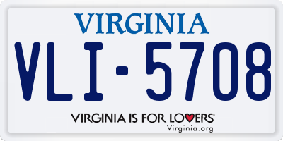 VA license plate VLI5708