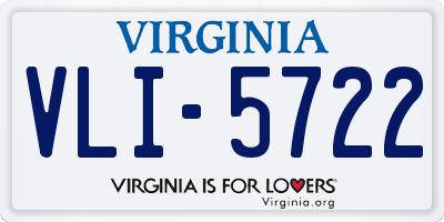 VA license plate VLI5722