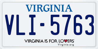 VA license plate VLI5763