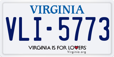 VA license plate VLI5773