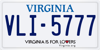 VA license plate VLI5777