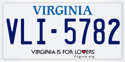 VA license plate VLI5782