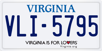 VA license plate VLI5795