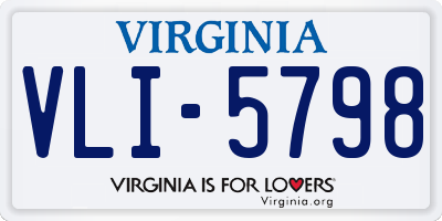 VA license plate VLI5798