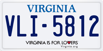 VA license plate VLI5812