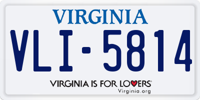 VA license plate VLI5814