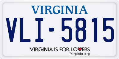 VA license plate VLI5815