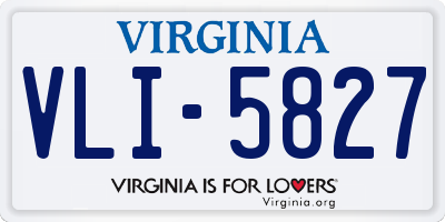 VA license plate VLI5827