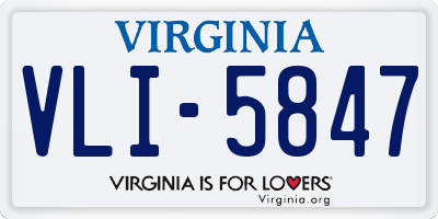 VA license plate VLI5847