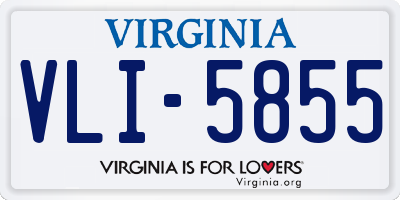 VA license plate VLI5855