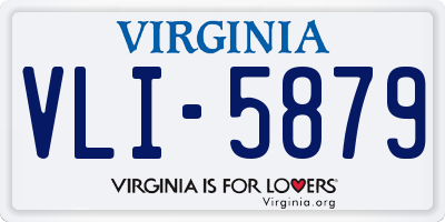 VA license plate VLI5879
