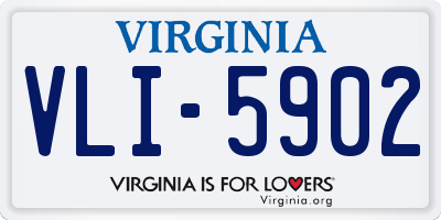 VA license plate VLI5902