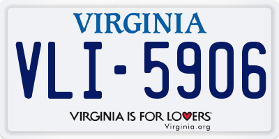 VA license plate VLI5906