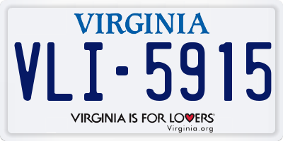VA license plate VLI5915